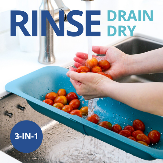 Over the sink colander strainer basket - extendable